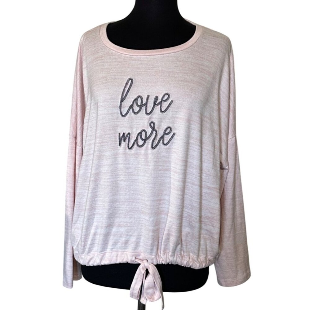 Women's Secret Treasures Sleepwear Essentials Pink "Love More" Junior's Size L